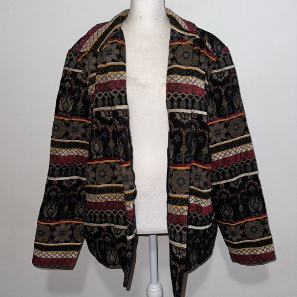 Coldwater Creek Open Front Tapestry Jacket - Picture 2 of 7